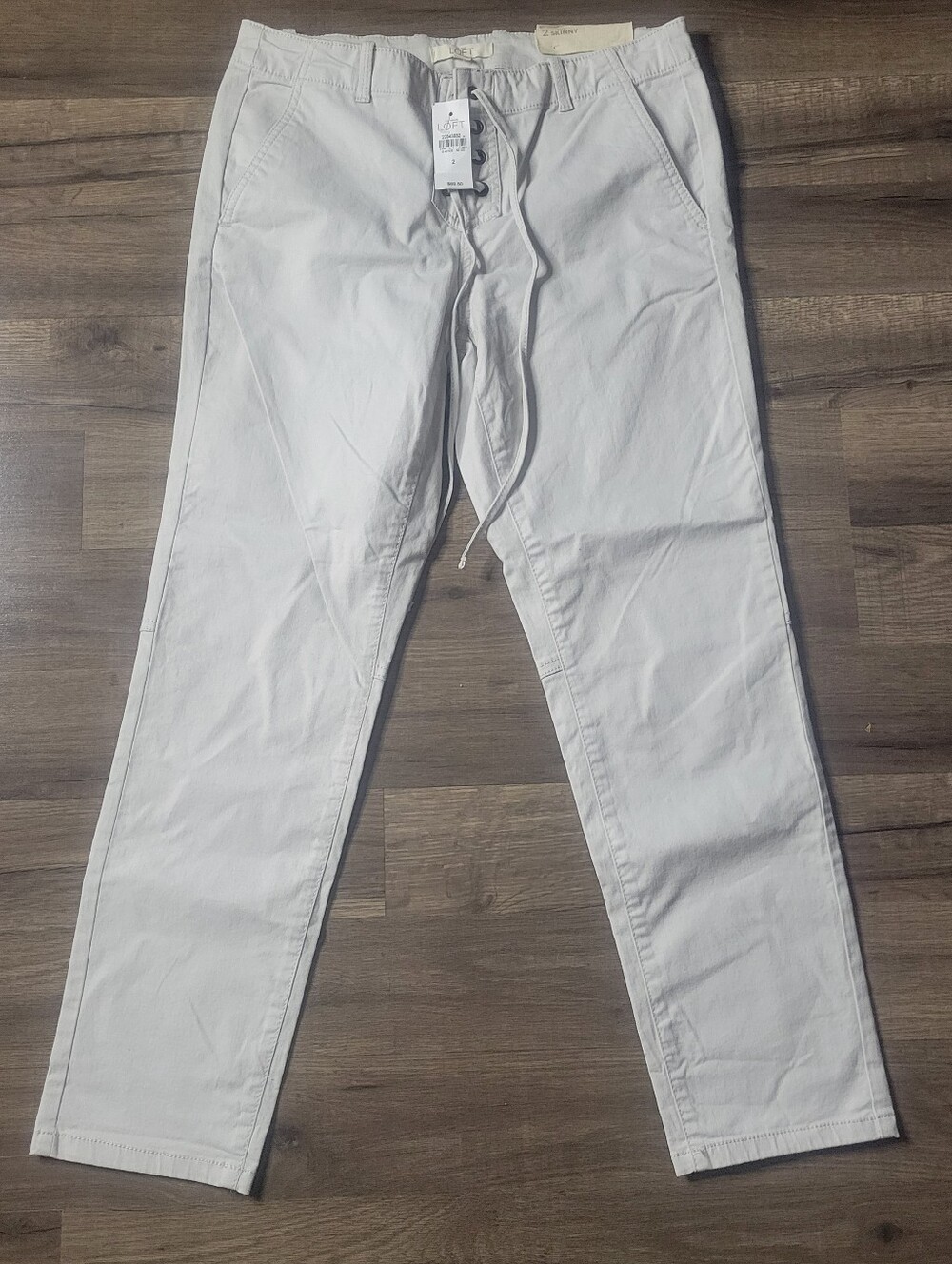 Ann Taylor LOFT loft Cream Pants Marisa Skinny Fit Size 2 NWT